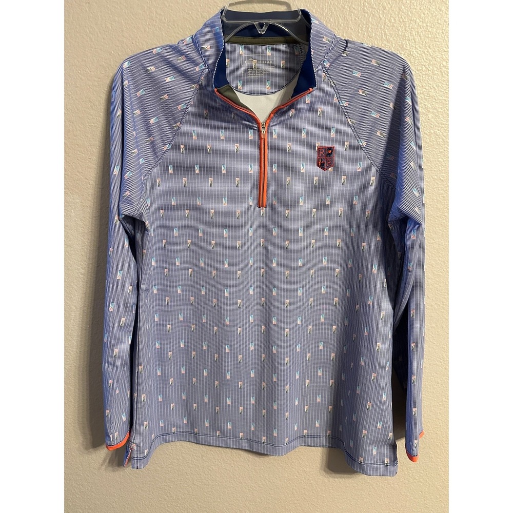 Peter Millar L Long Sleeve UPF 50 Sun Protection Golf Pullover Shirt